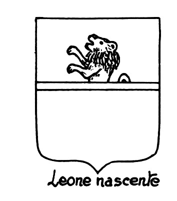 Bild des heraldischen Begriffs: Leone nascente